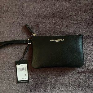 NWT Karl Lagerfeld Pebbled Faux-Leather Coin Pouch